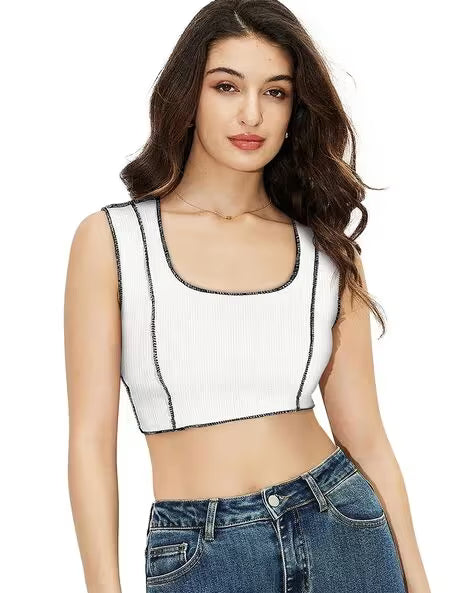 Women Round Neck Blouson Top