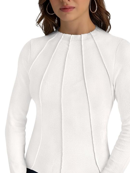 Women Solid Knits Mandarin Collar Cotton Top