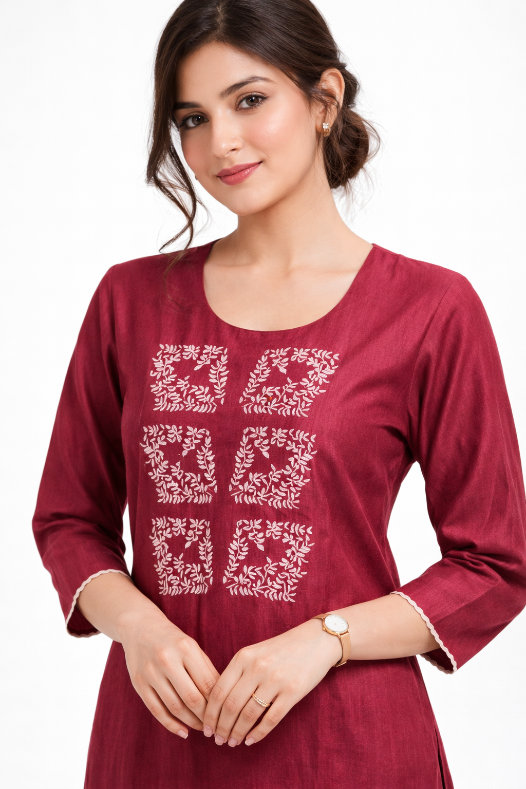 Elegant Magenta Embroidered Kurta Set for Women