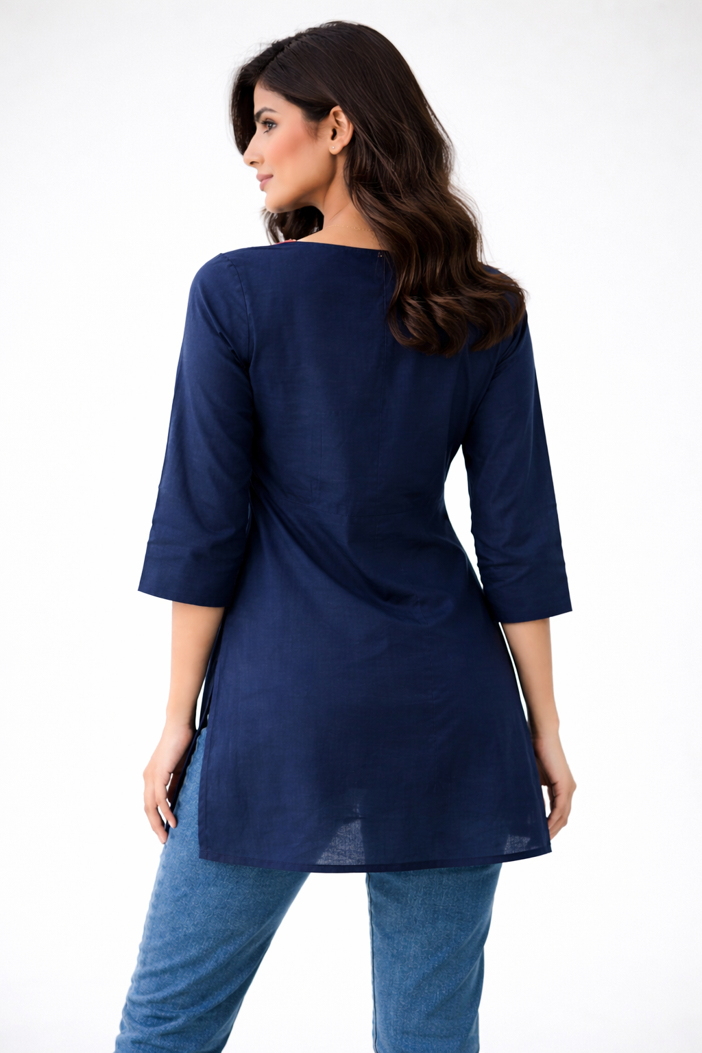 Ethereal Elegance Navy Blue  Kurta