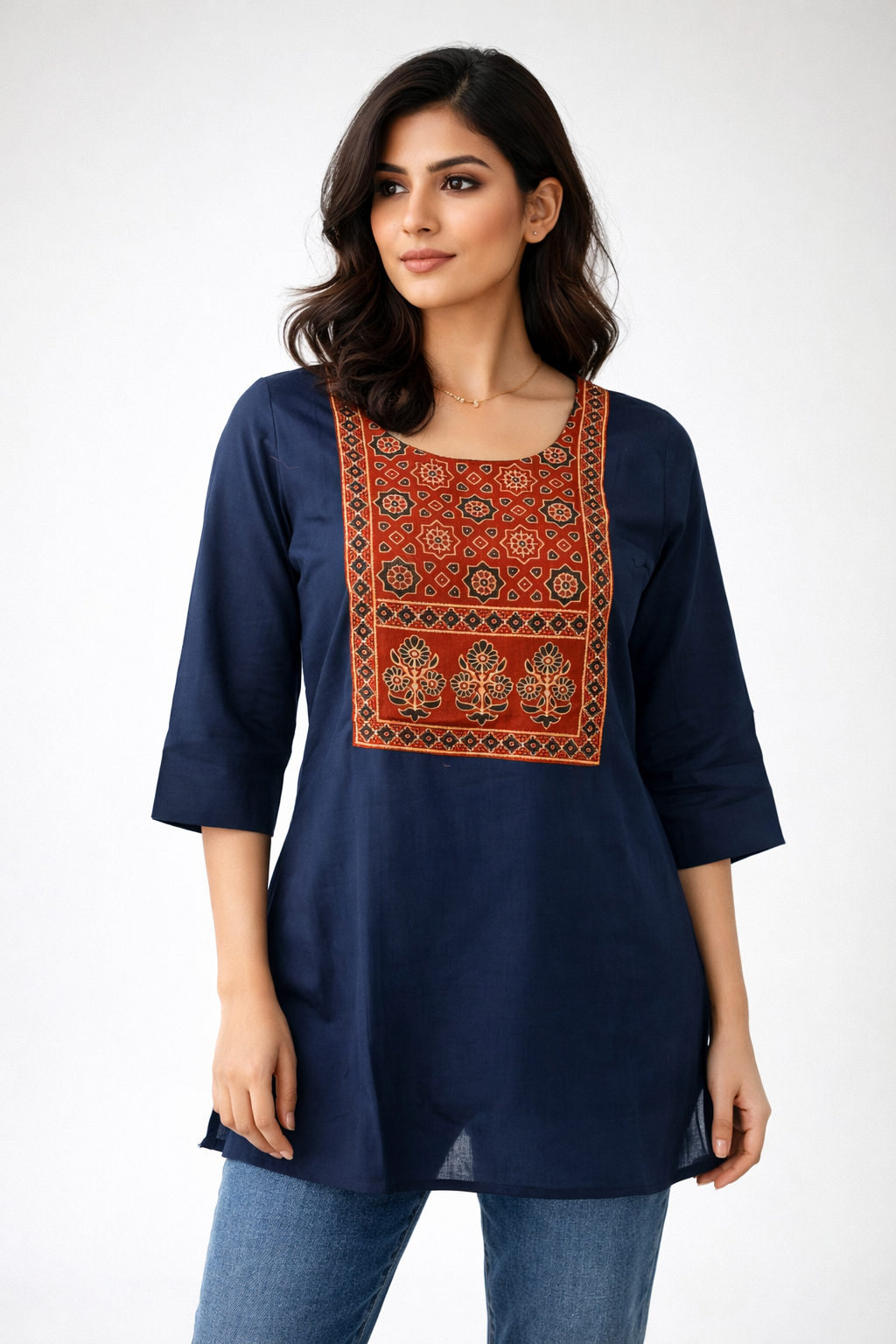 Ethereal Elegance Navy Blue  Kurta
