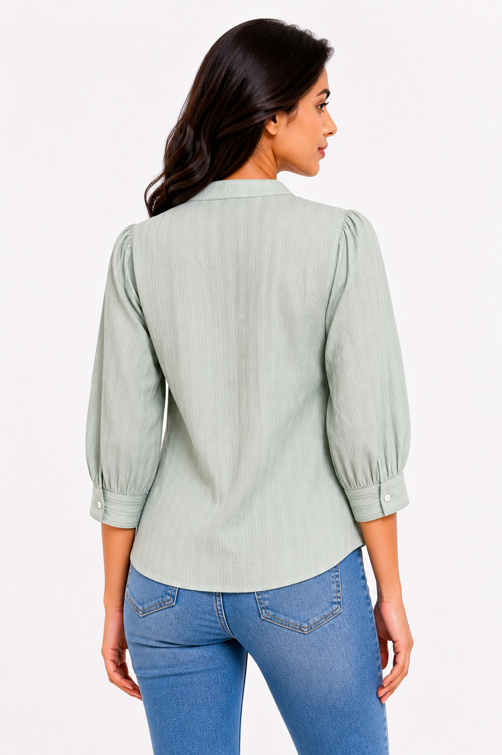 Soft Sage Green Textured Top