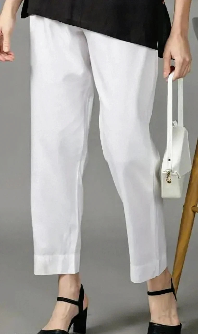 Relaxed Fit Straight-Leg Trousers with Elastic Waist & Adjustable Drawstring